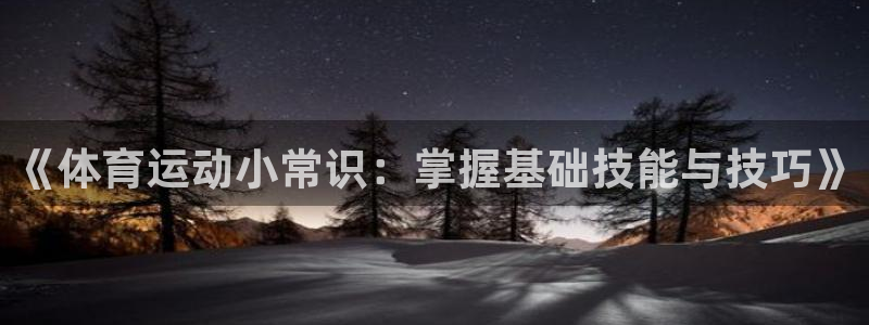 中欧体育官网：《体育运动小常识：掌握基础技能与技巧》