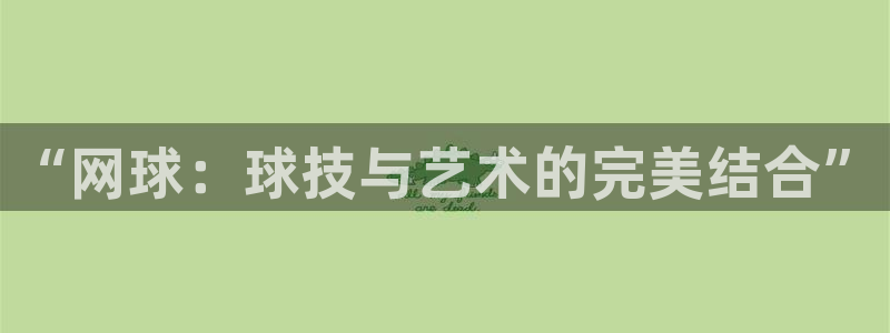 中欧体育李勇鸿：“网球：球技与艺术的完美结合”